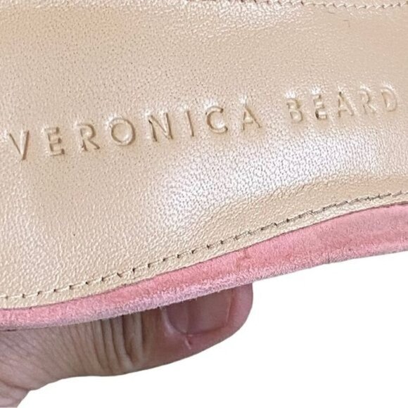 Veronica Beard Donata Suede Sandals Wedges in Pink - Picture 7 of 10